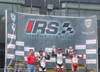 Fitriansyah Kete juara Race 2 kejurnas Sport 250 IRS 2018 seri 1