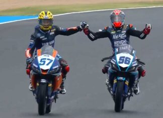 Aldi Satya dan Galang Hendra Berbagi Podium Race 1 WSSP300 Magny-Cours 2024