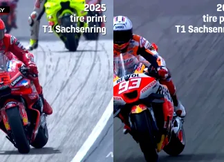 Tire Print Ban Belakang MotoGP 2025 Makin Diskrit Dibanding 2023