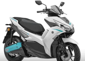 Yamaha Kenalkan Aerox-E ( Listrik ) Di India . . Jarak tempuh Maksimal 106 km