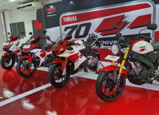 Resmi Mengaspal! Yamaha Indonesia Rilis Livery Spesial 70th Anniversary untuk MX King, Aerox Turbo, R15M dan XSR 155