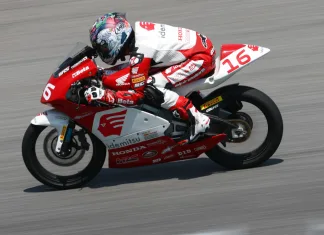 Bintang Pranata P5 di Race 2 Moto4 Asia Cup Thailand 2026 yang dimenangkan Chishiki